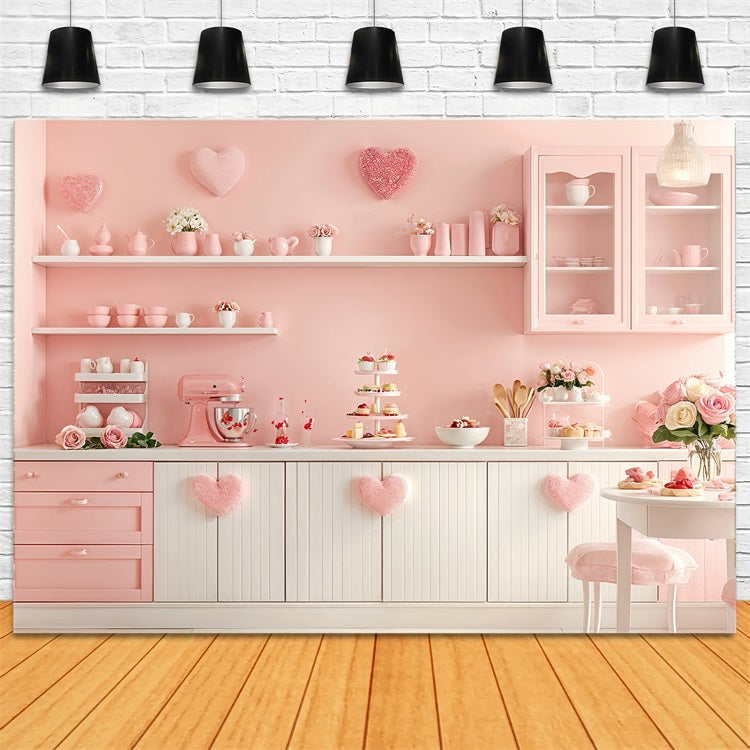 Sfondo Per Foto Di San Valentino Sfondo Per Scaffali A Forma Di Cuore Rosa Da Cucina BRP12-239
