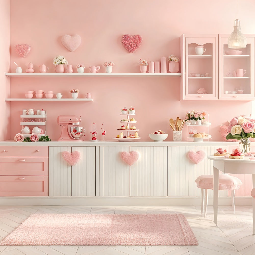 Sfondo Per Foto Di San Valentino Sfondo Per Scaffali A Forma Di Cuore Rosa Da Cucina BRP12-239