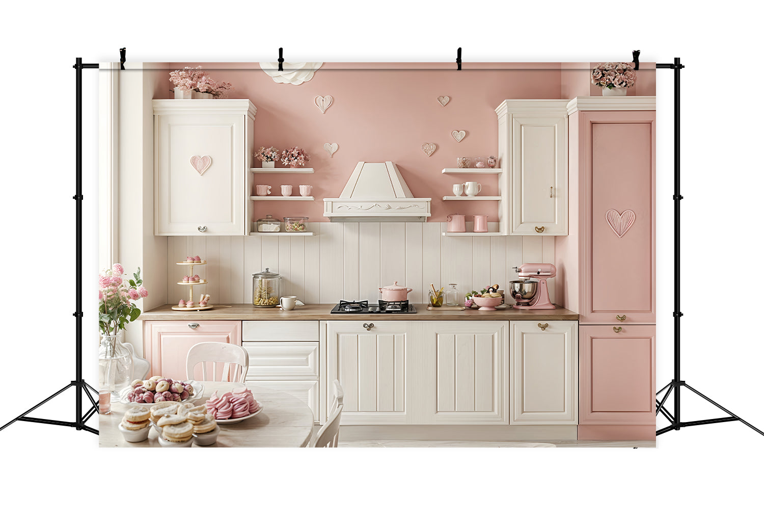 Sfondo San Valentino Sfondo Cucina Rosa Bianco BRP12-240