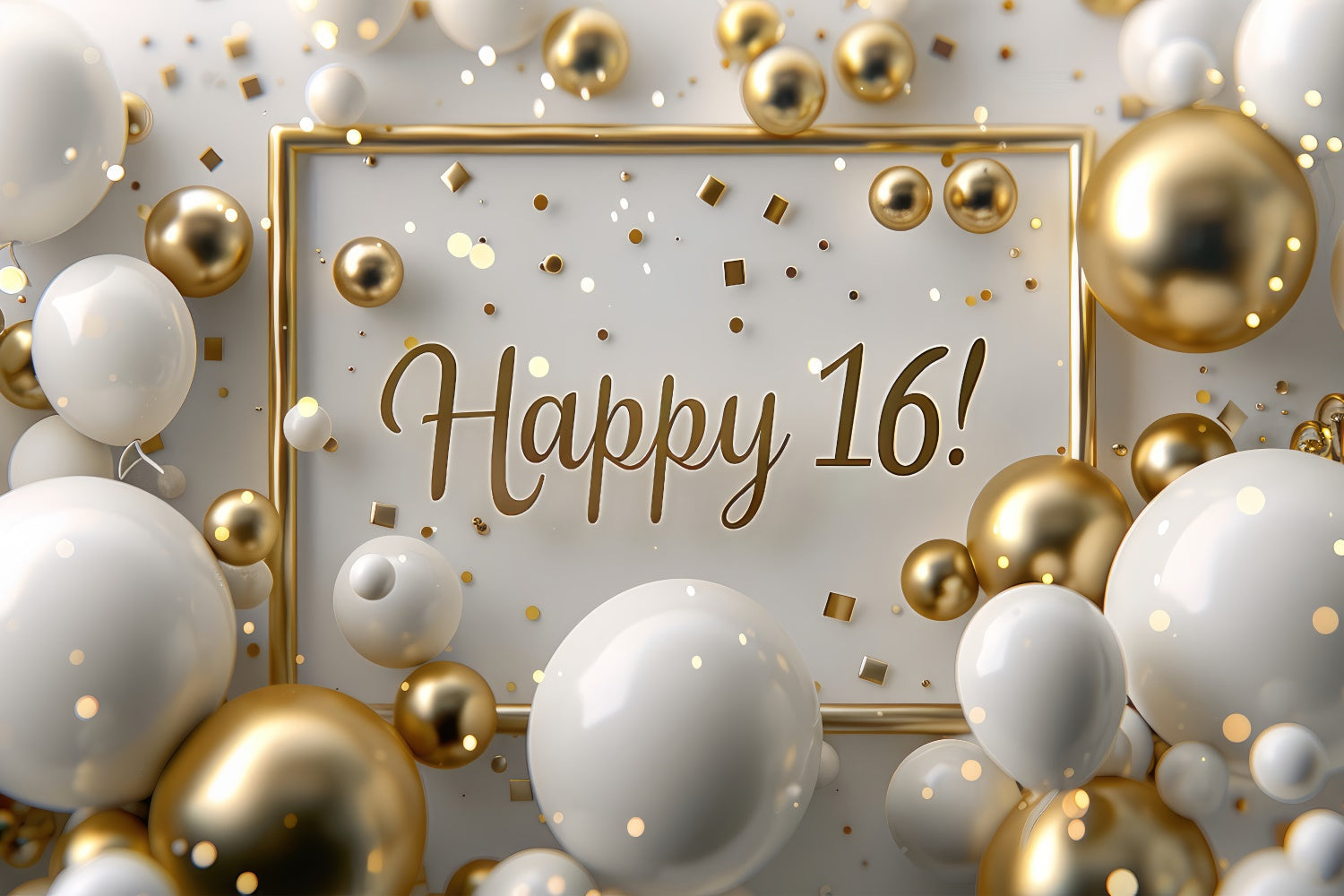 Sfondo Per Il 16 Compleanno Sfondo Per Feste In Oro Bianco Scintillante BRP12-269