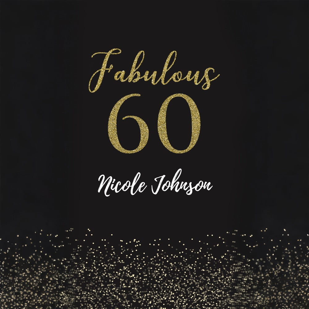 Fondali Per Il 60 Compleanno Lussuoso Sfondo Per Feste In Oro Nero BRP12-284