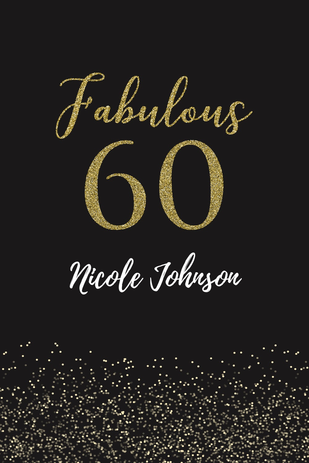 Fondali Per Il 60 Compleanno Lussuoso Sfondo Per Feste In Oro Nero BRP12-284