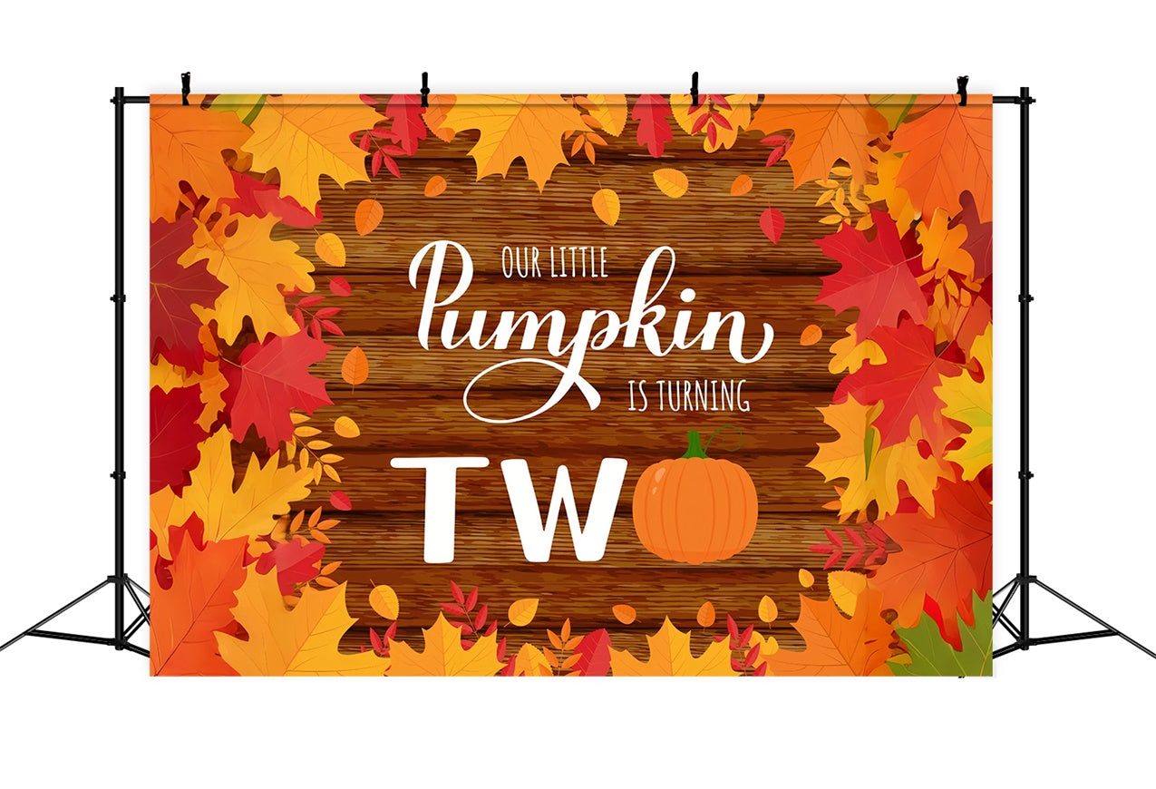 Sfondo Compleanno Personalizzato Piccola Zucca Compie Due Anni Sfondo BRP12-291
