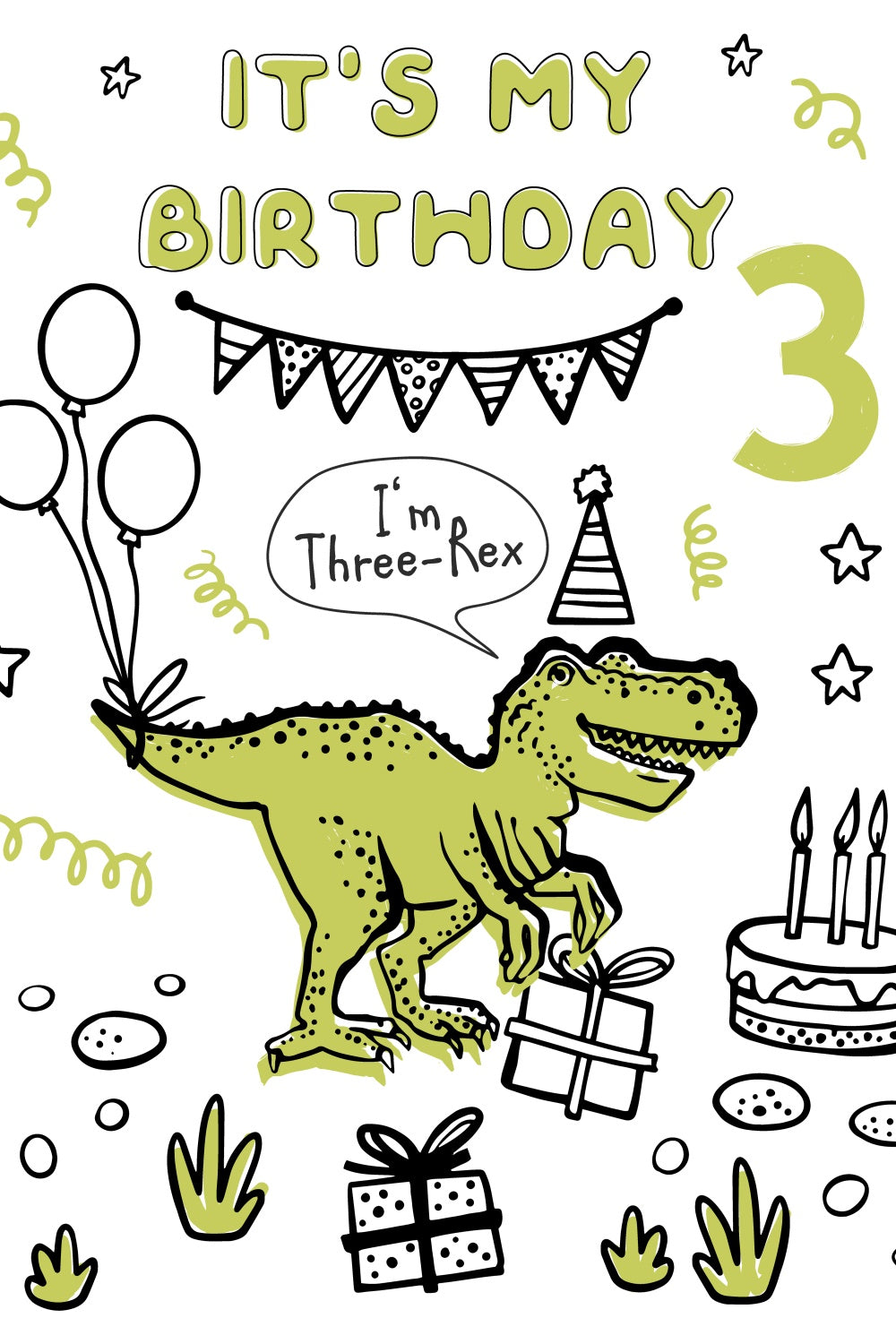 Sfondo Personalizzato Per Il Compleanno Jurassic Dinosaur Three-Rex Sfondo BRP12-295