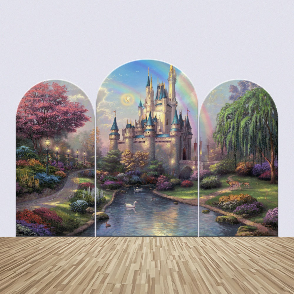 Sfondo Personalizzato Di Buon Compleanno Sfondo Fotografico Serale Castello BRP12-309