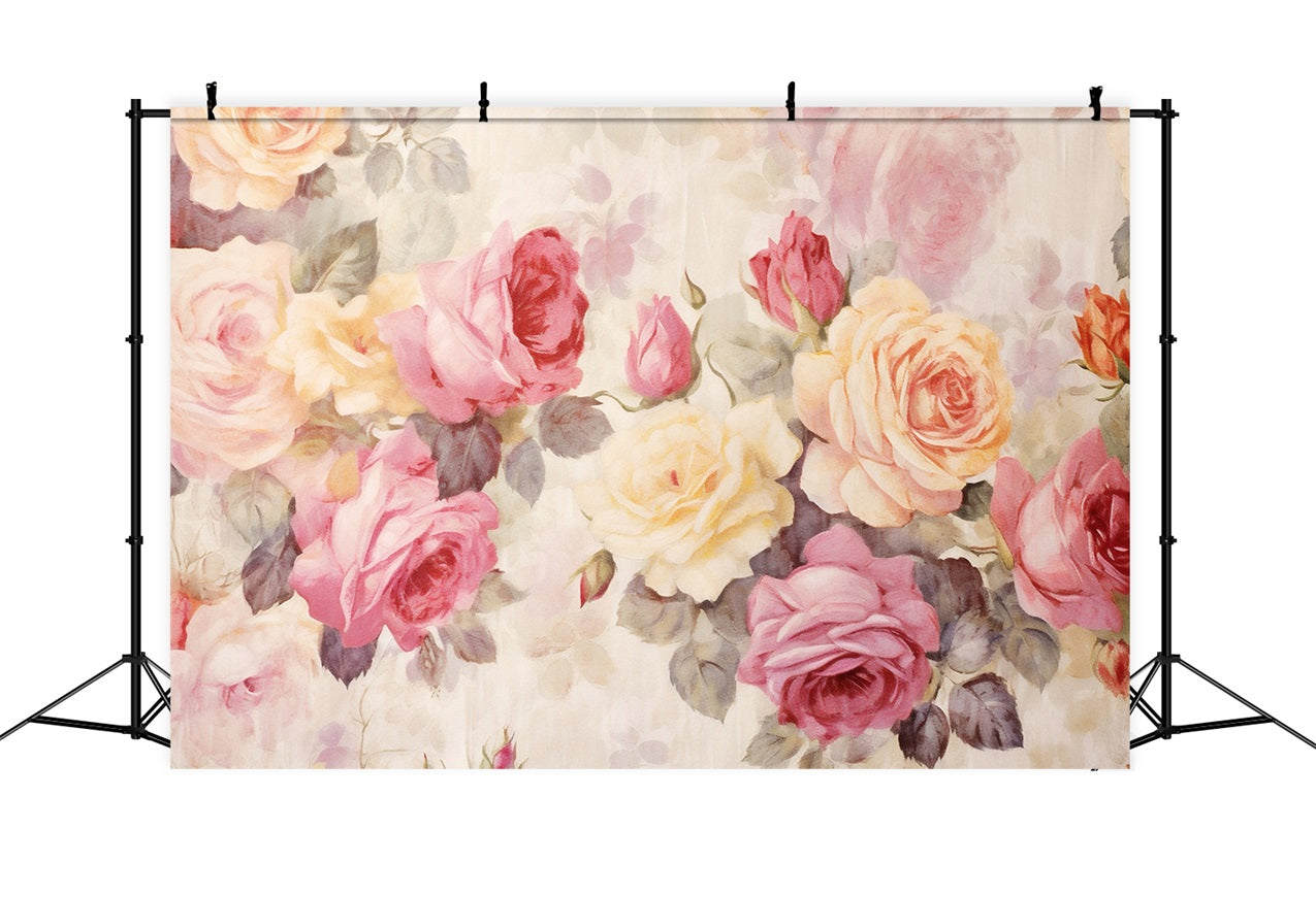 Fondali Fotografici Maternita Elegante Sfondo A Tema Floreale BRP12-34