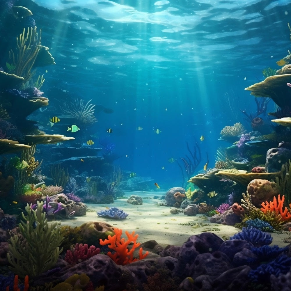 Idee Per Lo Sfondo Della Sirena Sfondo Sereno Del Burrone Oceanico BRP12-50