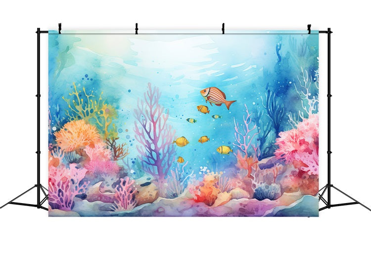 Sfondo Sirena Sfondo Colorato Di Vita Marina Subacquea BRP12-55