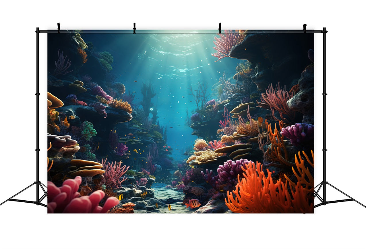 Fondali A Sirena Bellissimo Sfondo Subacqueo Per Il Paesaggio Della Barriera Corallina BRP12-59