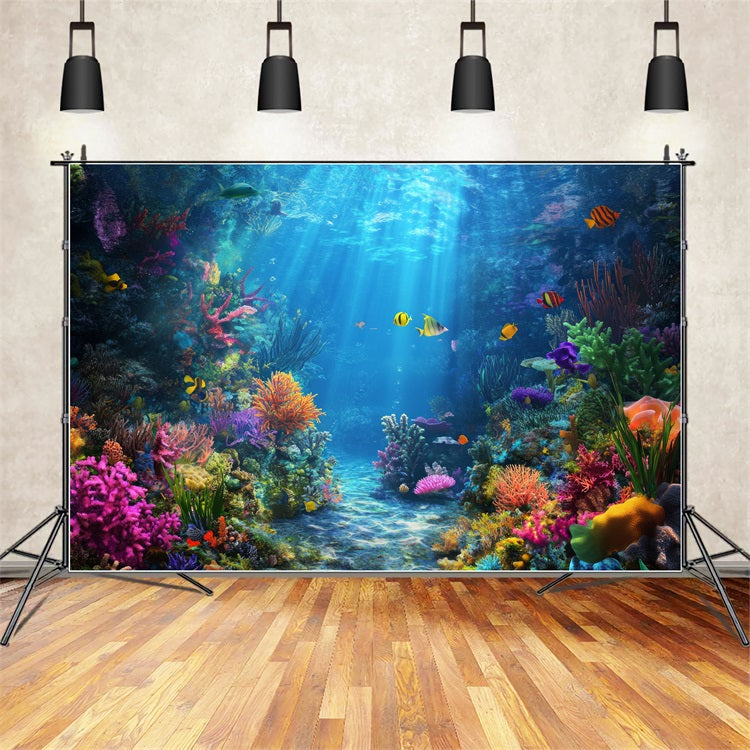 Sfondo Sirena Oceano Raggio Di Sole Coral Wonderland Sfondo BRP12-72