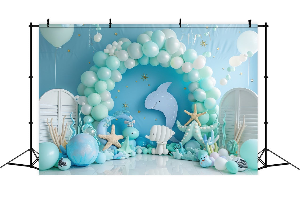 Fondali Per Feste A Sirena Delizioso Sfondo Per Palloncini Con Arco Oceanico BRP12-91