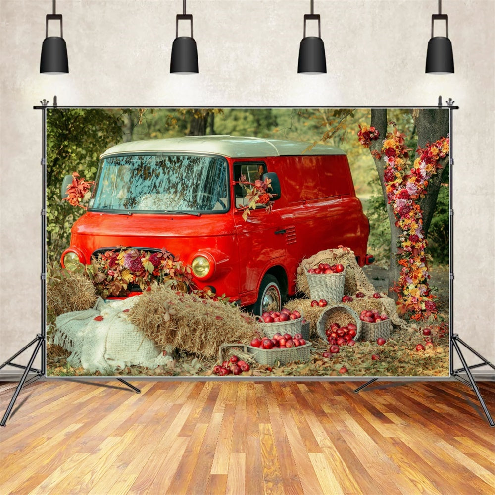 Sfondo Fotografico Autumn Leaf Red Car Apple BRP7-114