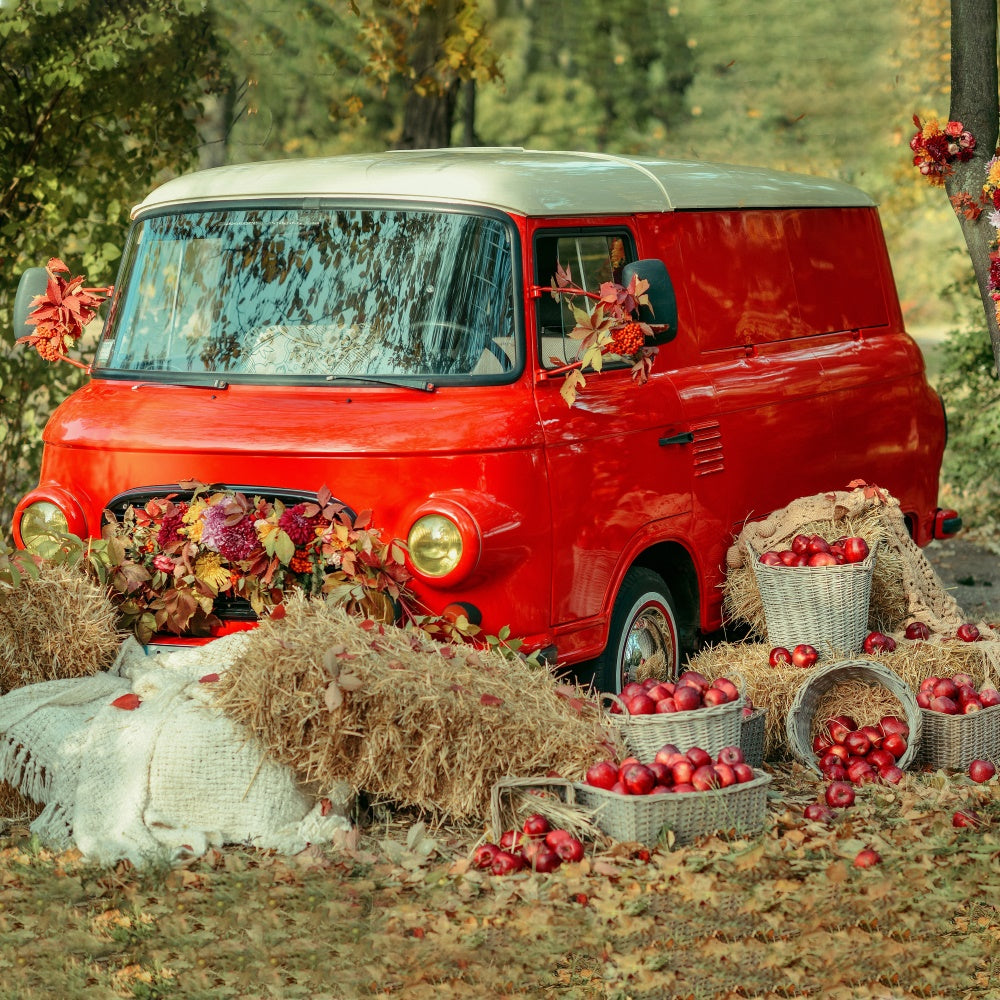 Sfondo Fotografico Autumn Leaf Red Car Apple BRP7-114