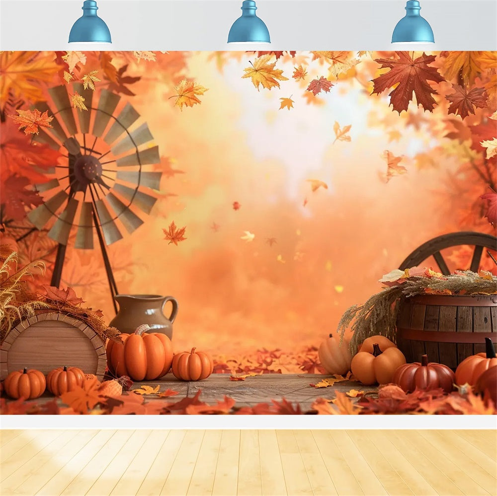 Sfondo Di Zucca Vagliatrice Foglia D'Acero Autunnale BRP7-154