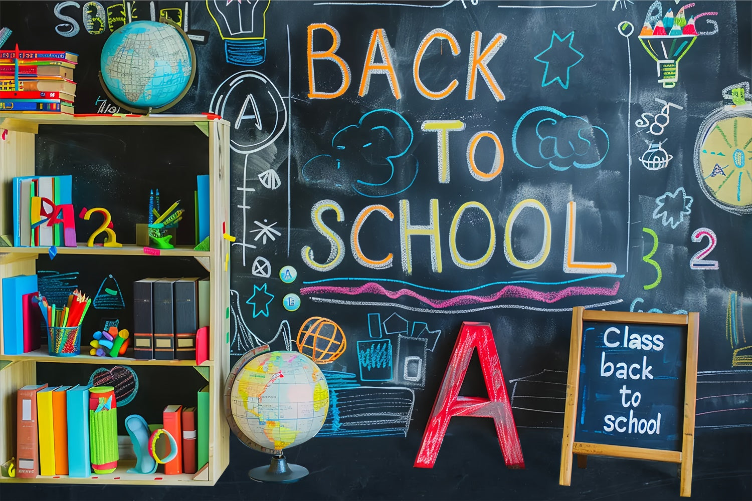 Ritorno A Scuola Tempo Per Studiare Sfondo BRP7-174