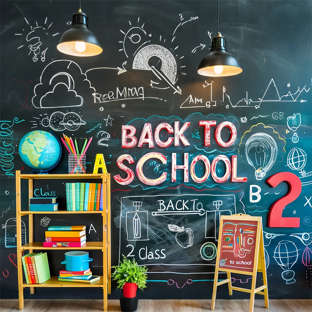 Sfondo Lavagna Di Ritorno A Scuola 2 Classe BRP7-176