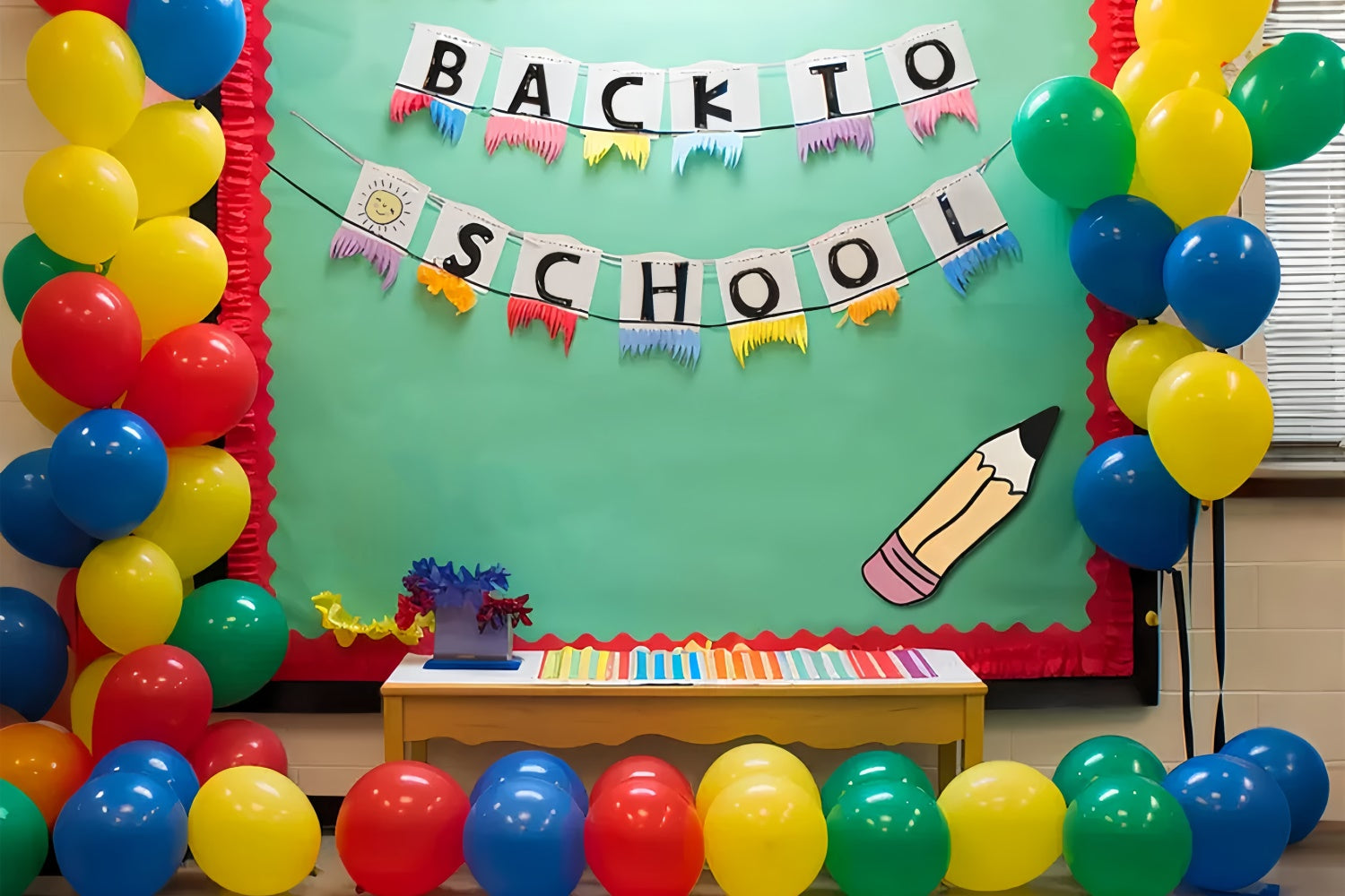 Ritorno A Scuola Sfondo Colorato Per L'Aula BRP7-183