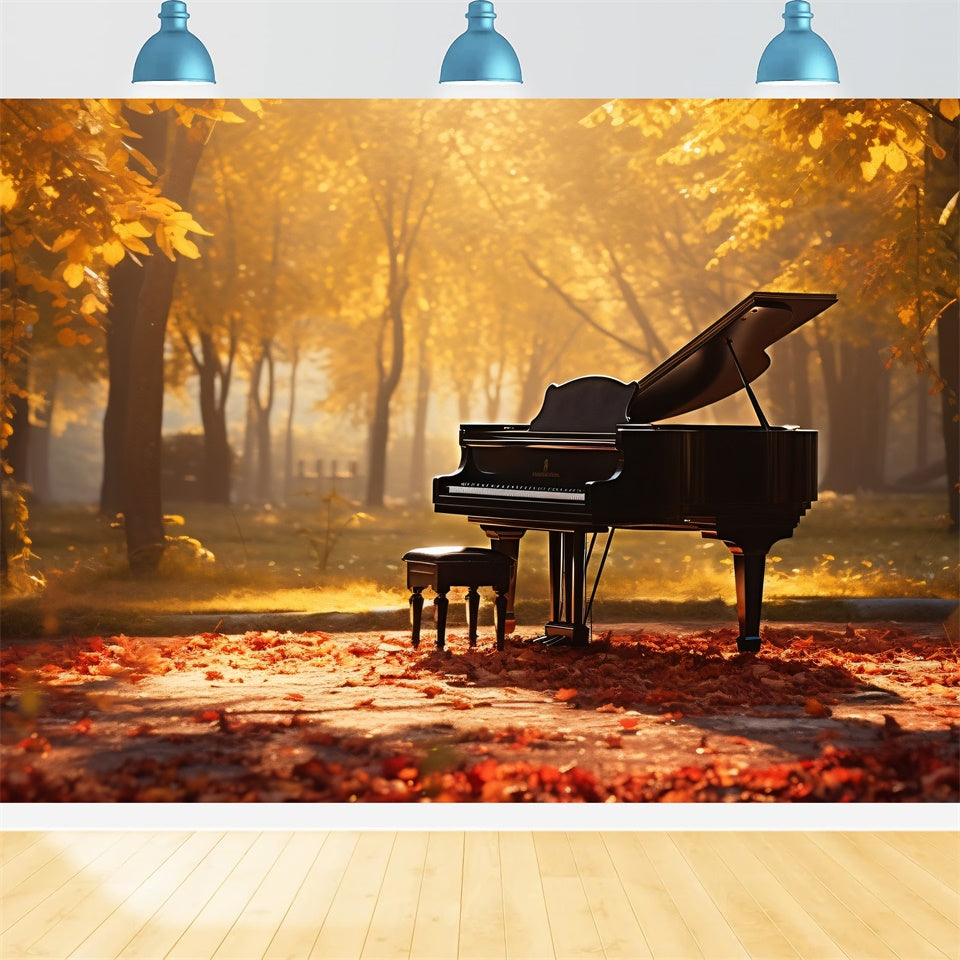 Sfondo Del Parco Di Pianoforte Dell'Armonia Autunnale BRP7-195
