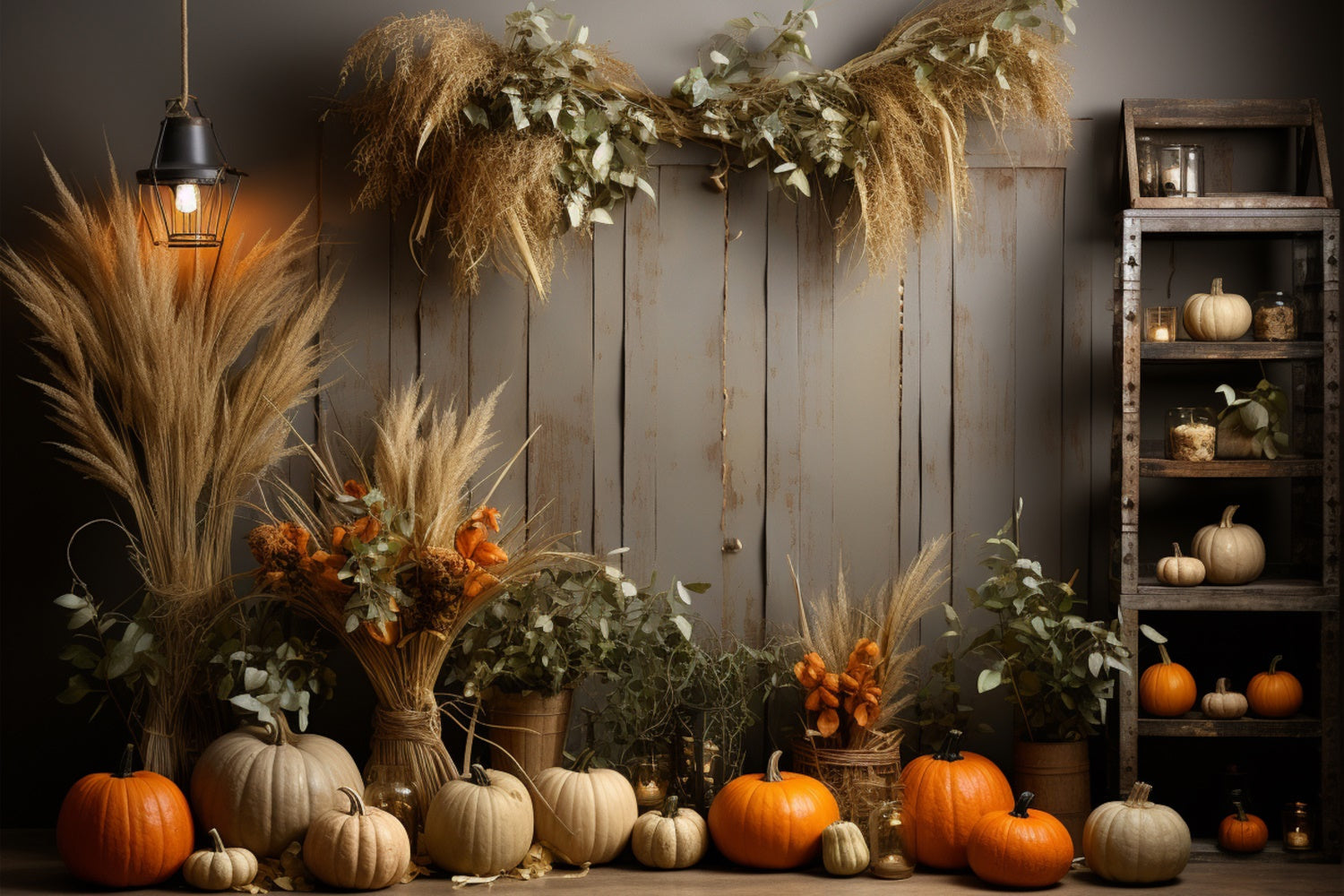 Sfondo Da Muro Di Zucca Autunnale Per Fotografia BRP7-67