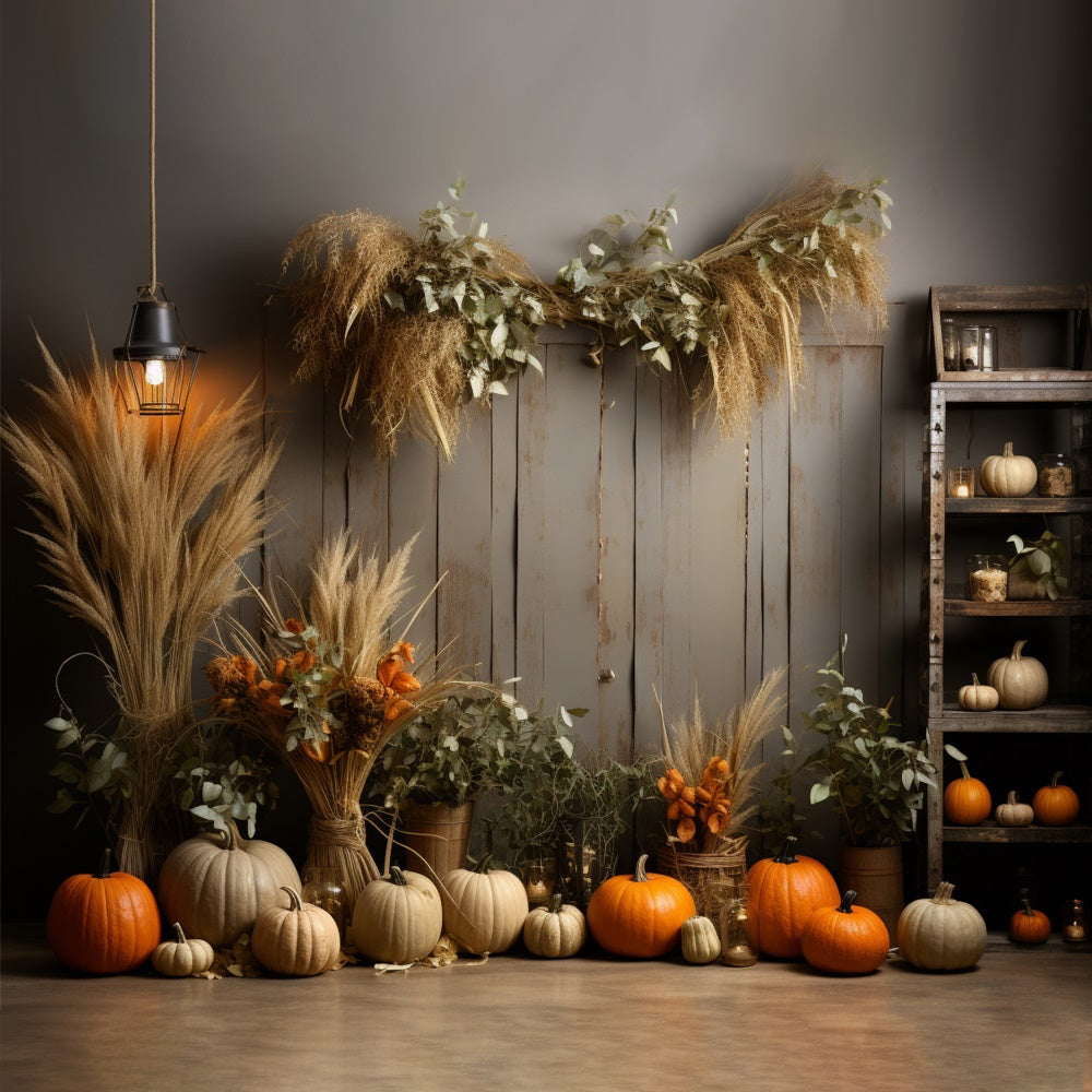 Sfondo Da Muro Di Zucca Autunnale Per Fotografia BRP7-67