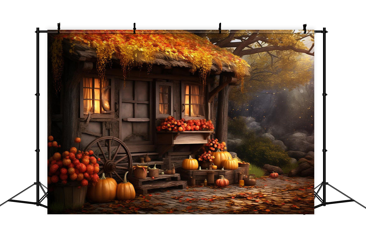 Sfondo Fotografico Autunnale Della Vecchia Zucca BRP7-73