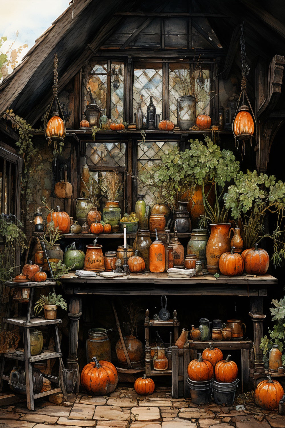 Sfondo Da Cucina Dipinto Retro Autunnale BRP7-82