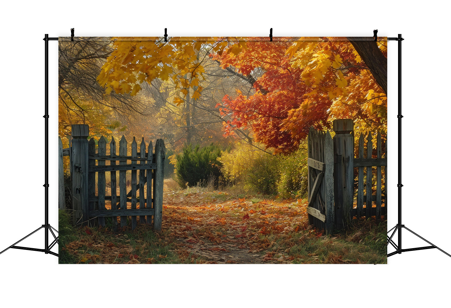 Sfondo Di Recinzione In Acero Autunnale Per Fotografia BRP7-95