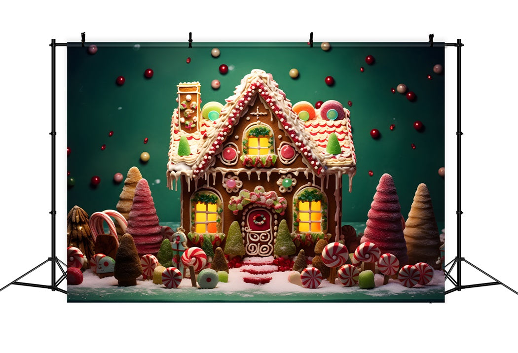 Sfondo Natalizio Dolce Candyland House BRP8-125