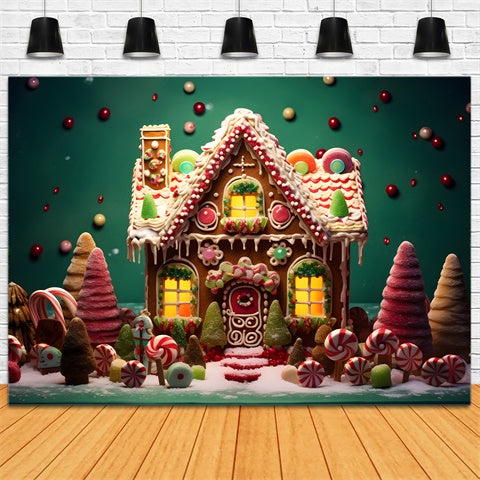 Sfondo Natalizio Dolce Candyland House BRP8-125