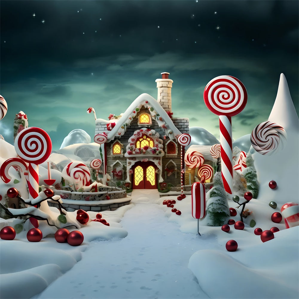 Sfondo Natalizio Della Casa Di Marzapane Candy Dreamland BRP8-133