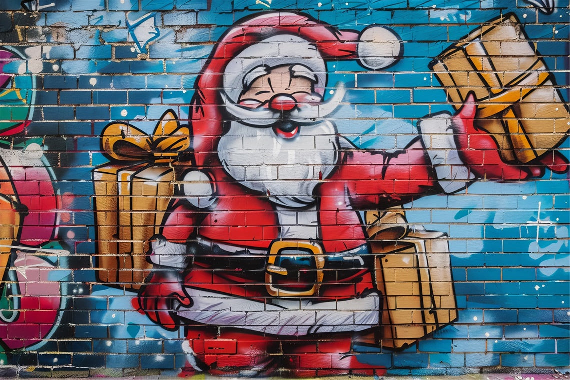 Sfondo Natalizio Da Parete Con Babbo Natale BRP8-148