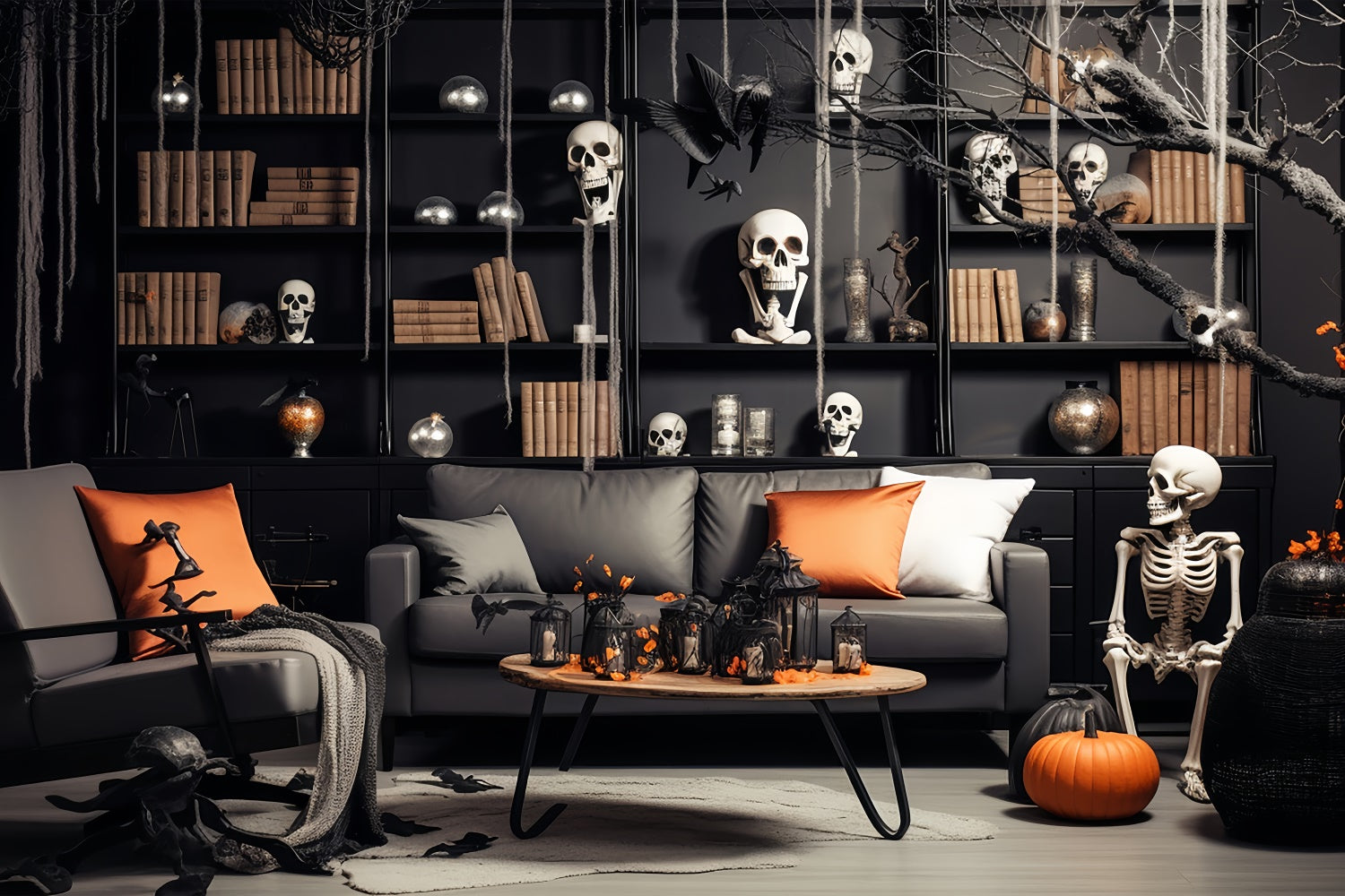 Scheletro Studio Room Sfondo Fotografico Di Halloween BRP8-186