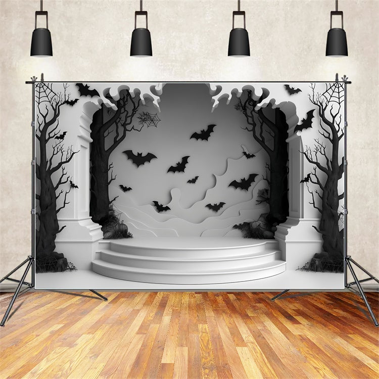 Foresta Infestata Con Pipistrelli Sfondo Di Scena Di Halloween BRP8-187