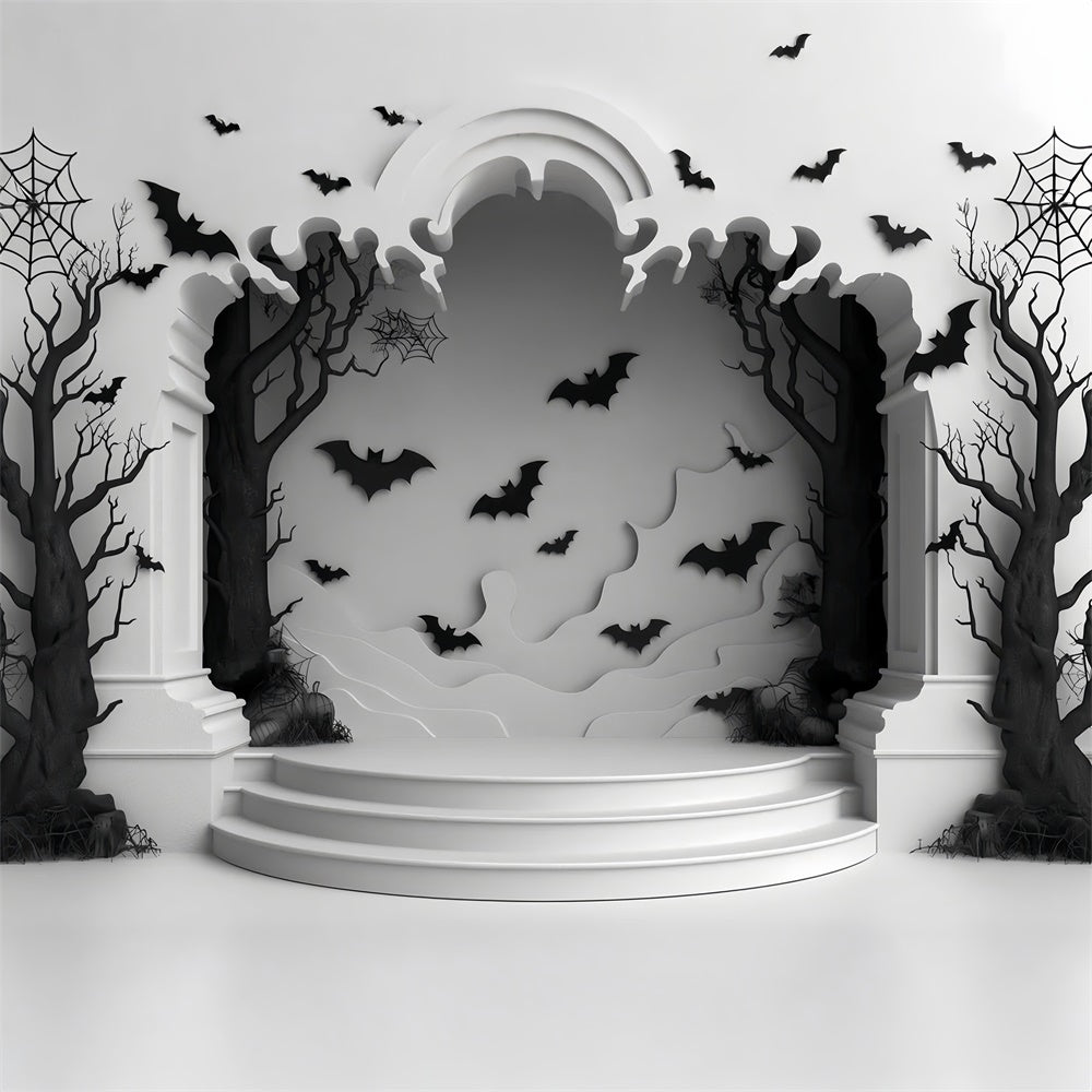 Foresta Infestata Con Pipistrelli Sfondo Di Scena Di Halloween BRP8-187