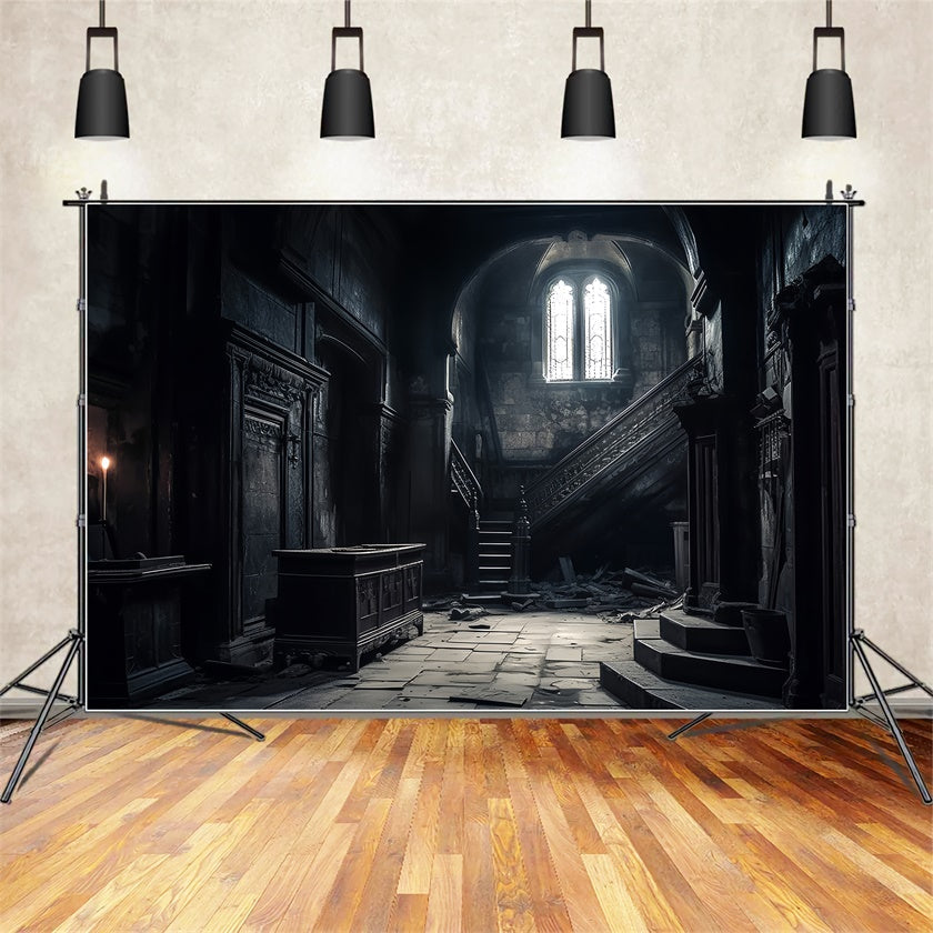 Sfondo Interno Di Una Villa Abbandonata Raccapricciante Di Halloween BRP8-218