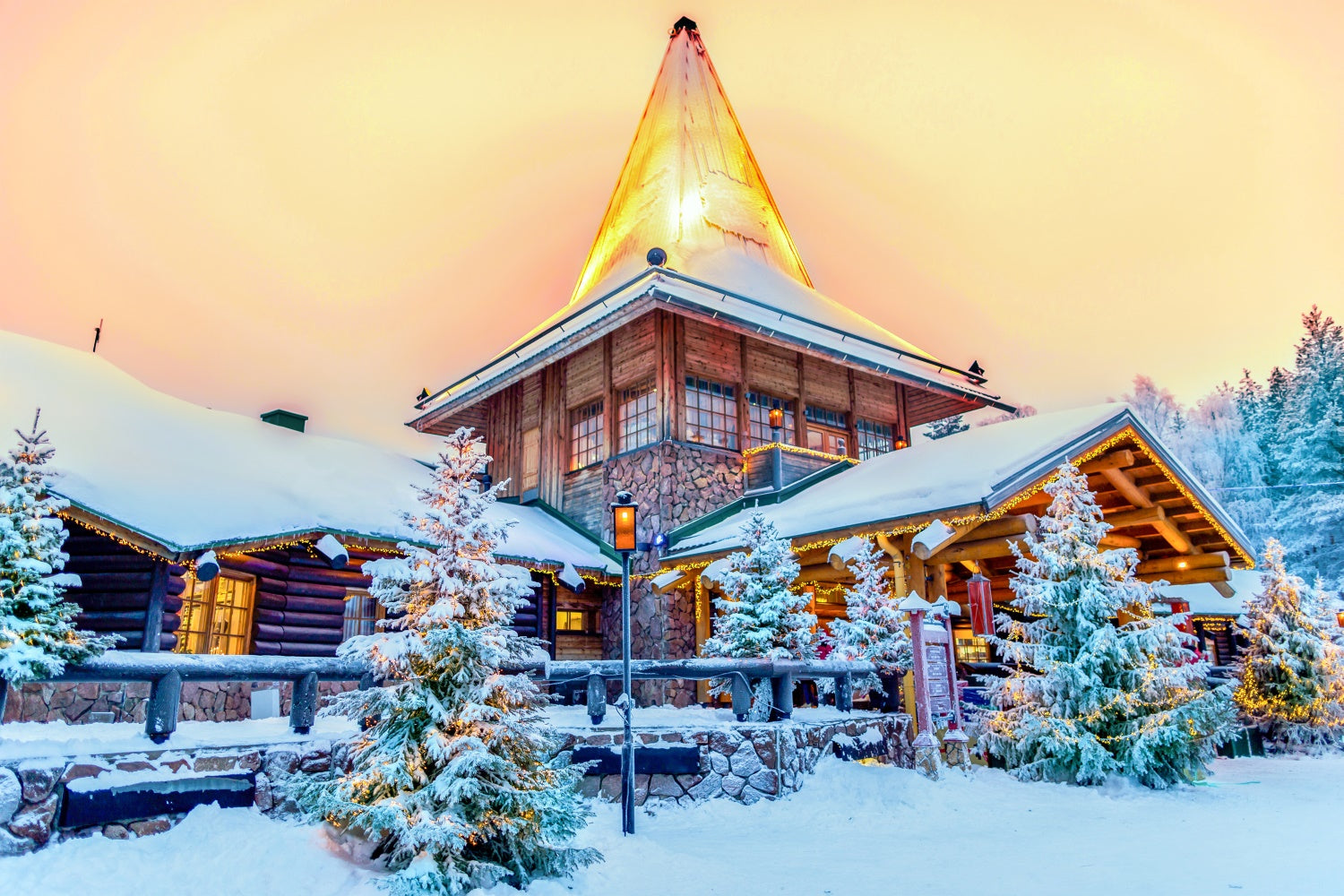 Scenario Natalizio Di Twilight Snowy Lodge BRP8-311