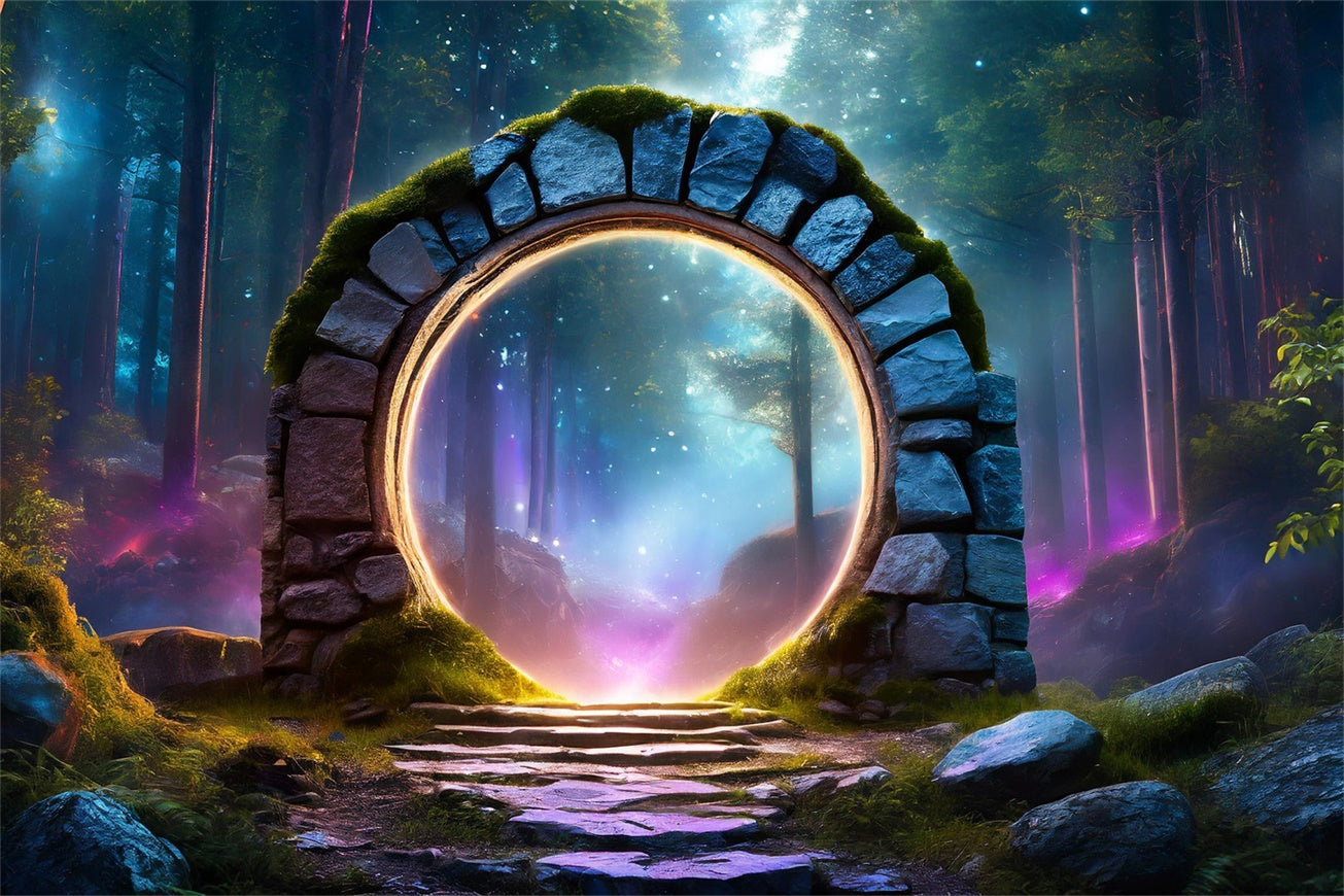 Porta Mistica Verso Lo Sfondo Di Halloween Del Mondo Fantastico BRP8-338