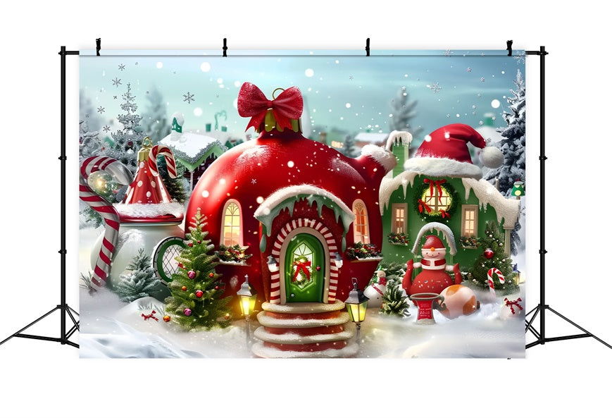 Casa Degli Elfi Di Natale Sullo Sfondo Della Neve BRP8-56