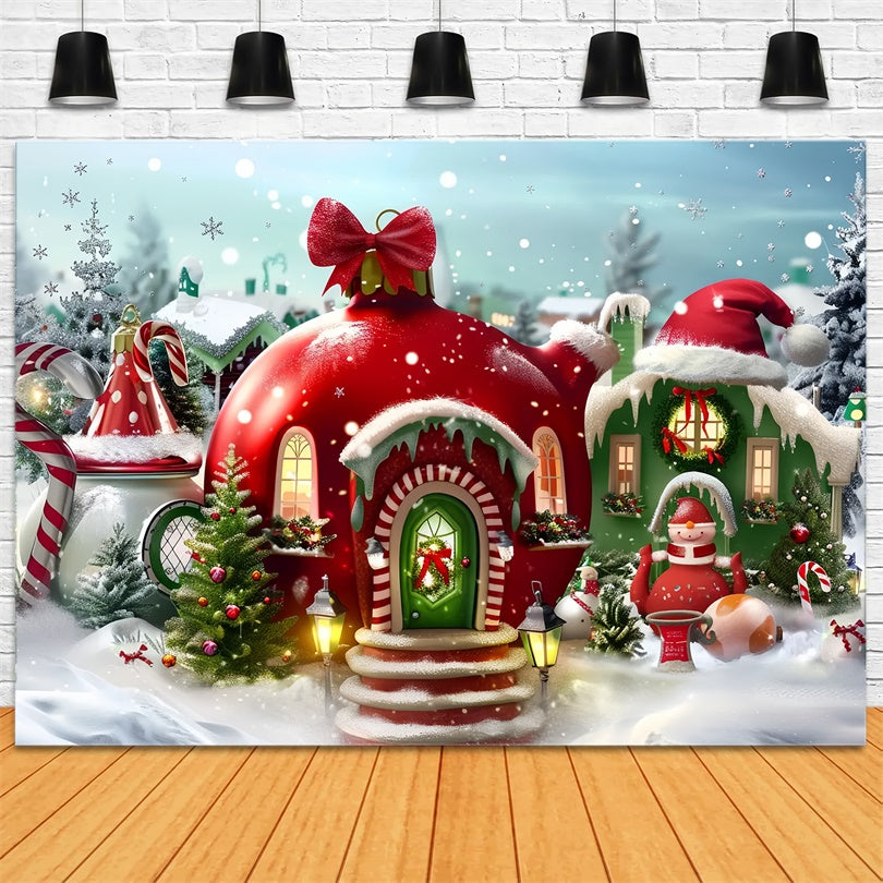 Casa Degli Elfi Di Natale Sullo Sfondo Della Neve BRP8-56