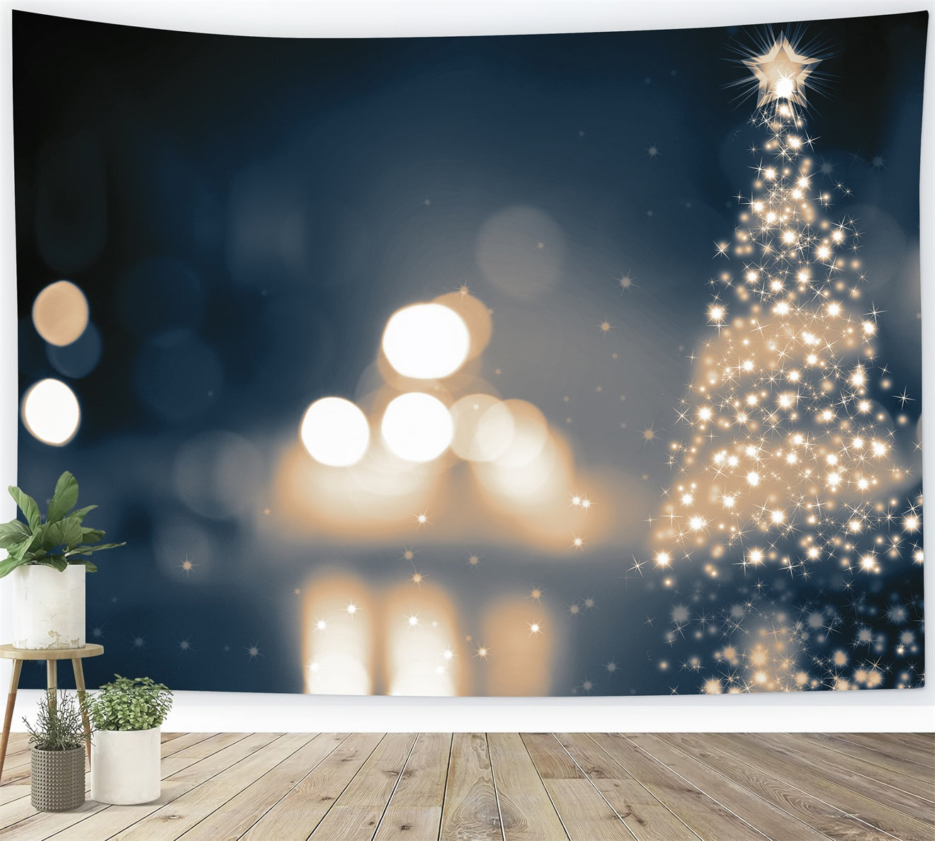 Sfondo Dell'Albero Di Luce Magica Di Natale BRP8-82