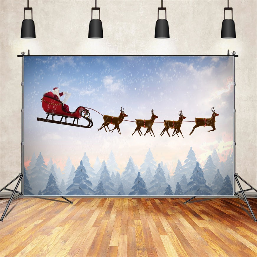 Sfondo Del Viaggio Magico Di Babbo Natale BRP8-83