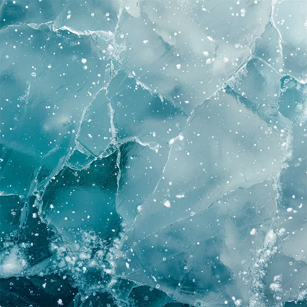 Sfondo Del Pavimento In Tessuto Di Ghiaccio Invernale Incrinato BRP9-13