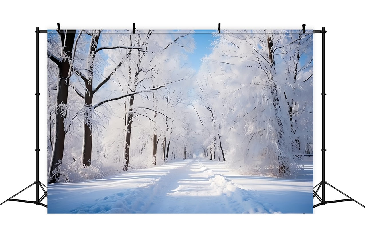 Sfondo Fotografico Gelido Giorno Invernale Nel Bosco BRP9-322