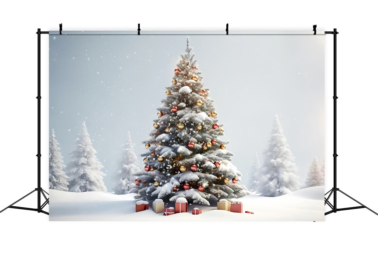 Sfondo Dei Regali Dell'Albero Di Natale Del Paese Delle Meraviglie Invernali BRP9-329