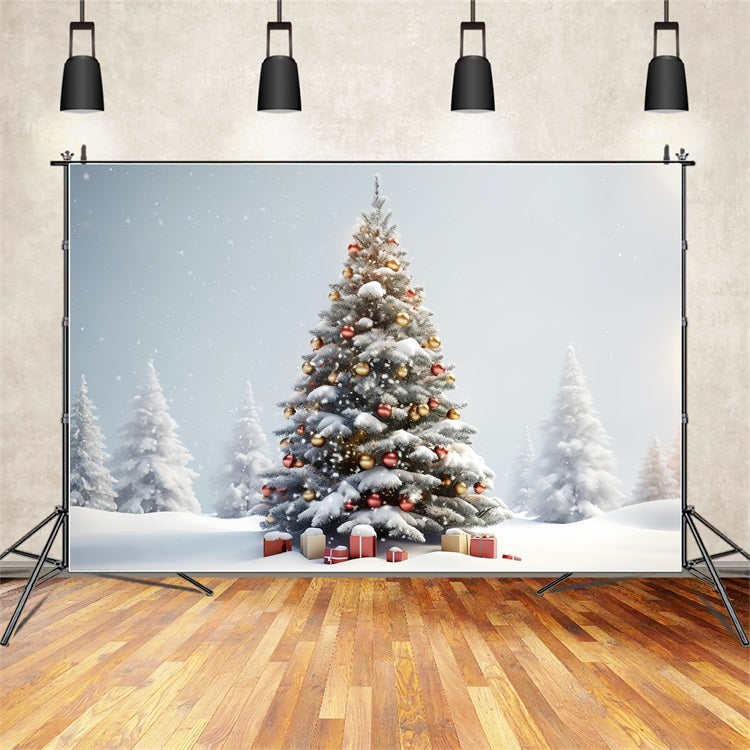 Sfondo Dei Regali Dell'Albero Di Natale Del Paese Delle Meraviglie Invernali BRP9-329