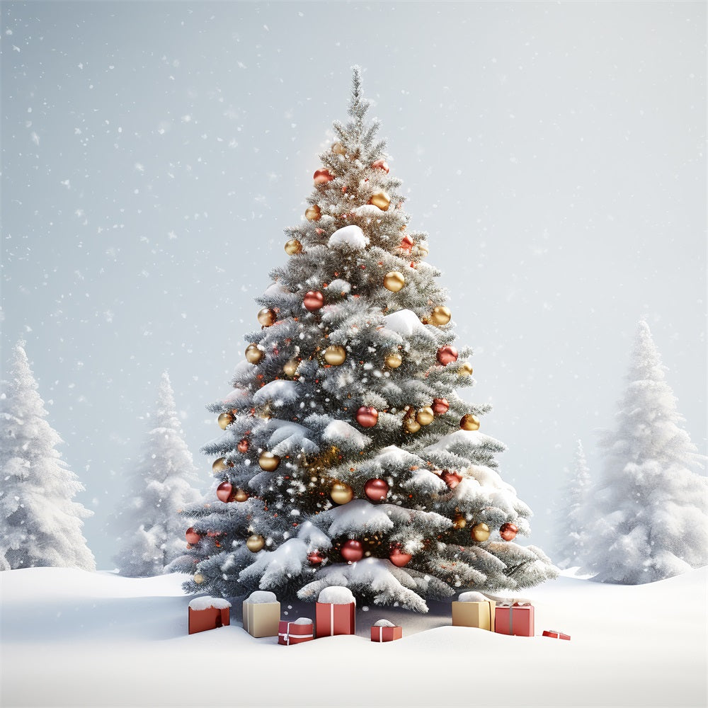 Sfondo Dei Regali Dell'Albero Di Natale Del Paese Delle Meraviglie Invernali BRP9-329