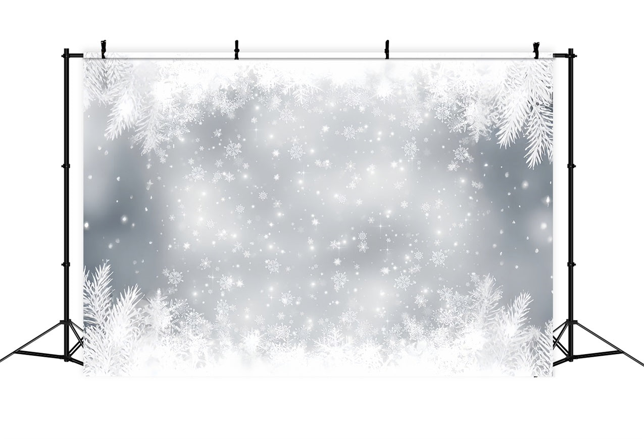 Sfondo Della Foresta Del Paese Delle Meraviglie Della Neve Ghiacciata Invernale BRP9-343
