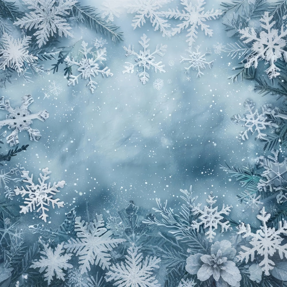 Sfondo Fotografico Invernale Con Neve Gelida E Paese Delle Meraviglie BRP9-345