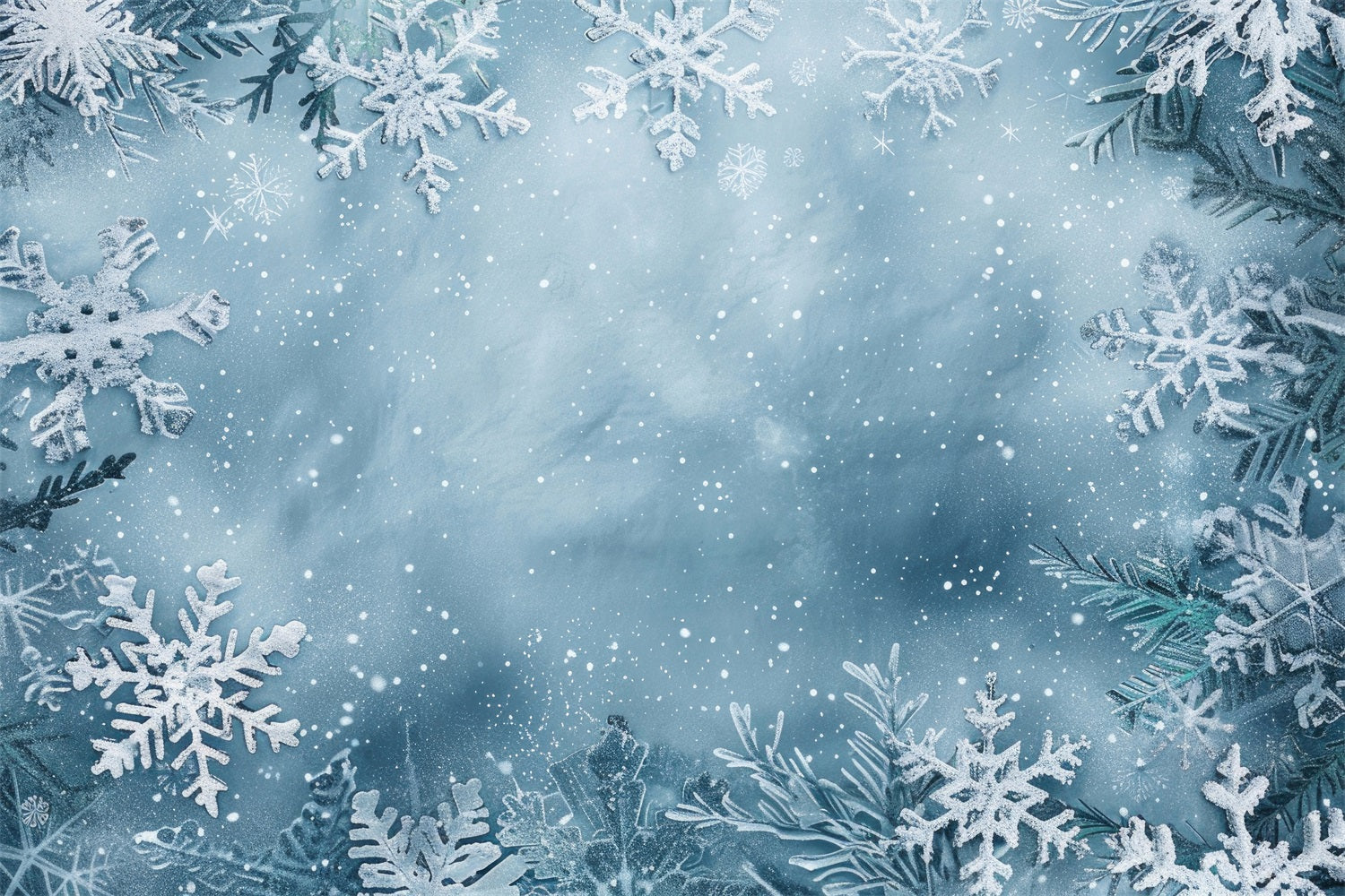 Sfondo Fotografico Invernale Con Neve Gelida E Paese Delle Meraviglie BRP9-345