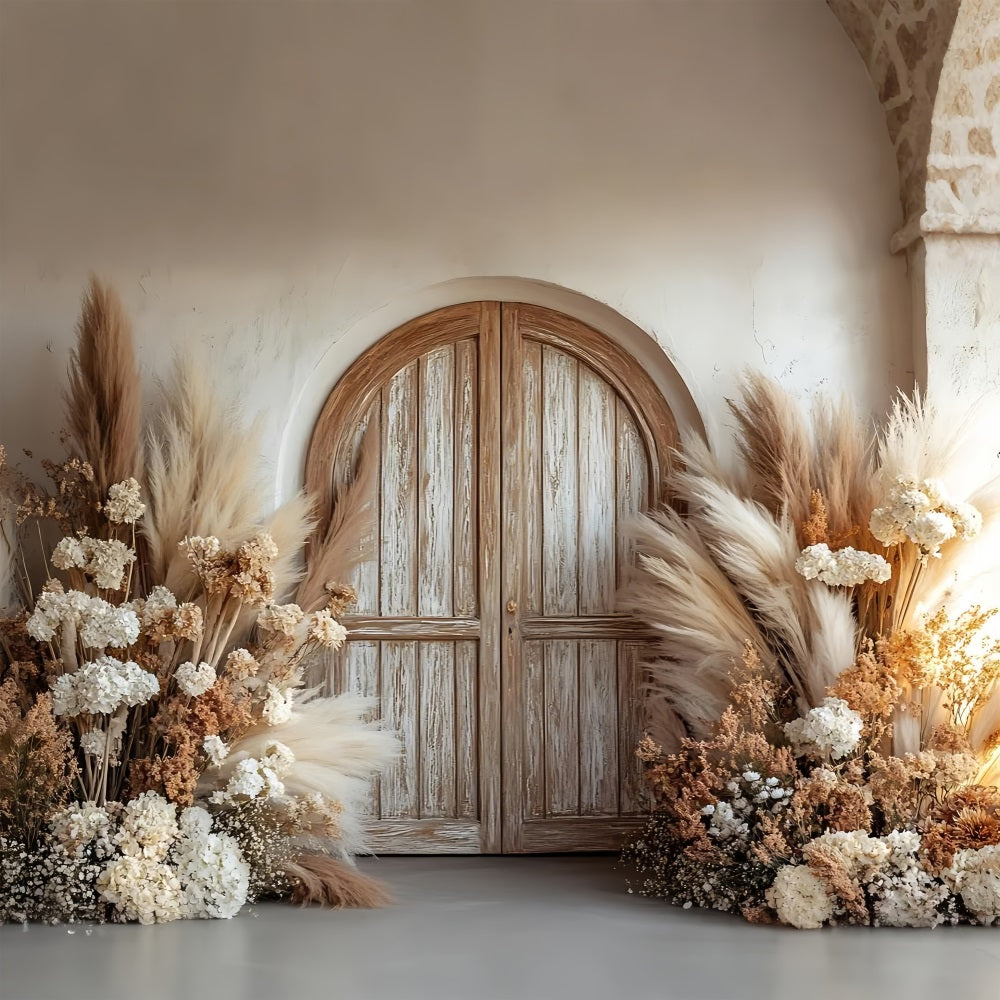 Sfondo Decorativo Per Ingresso Floreale Neutro In Stile Bohemien BRP9-376